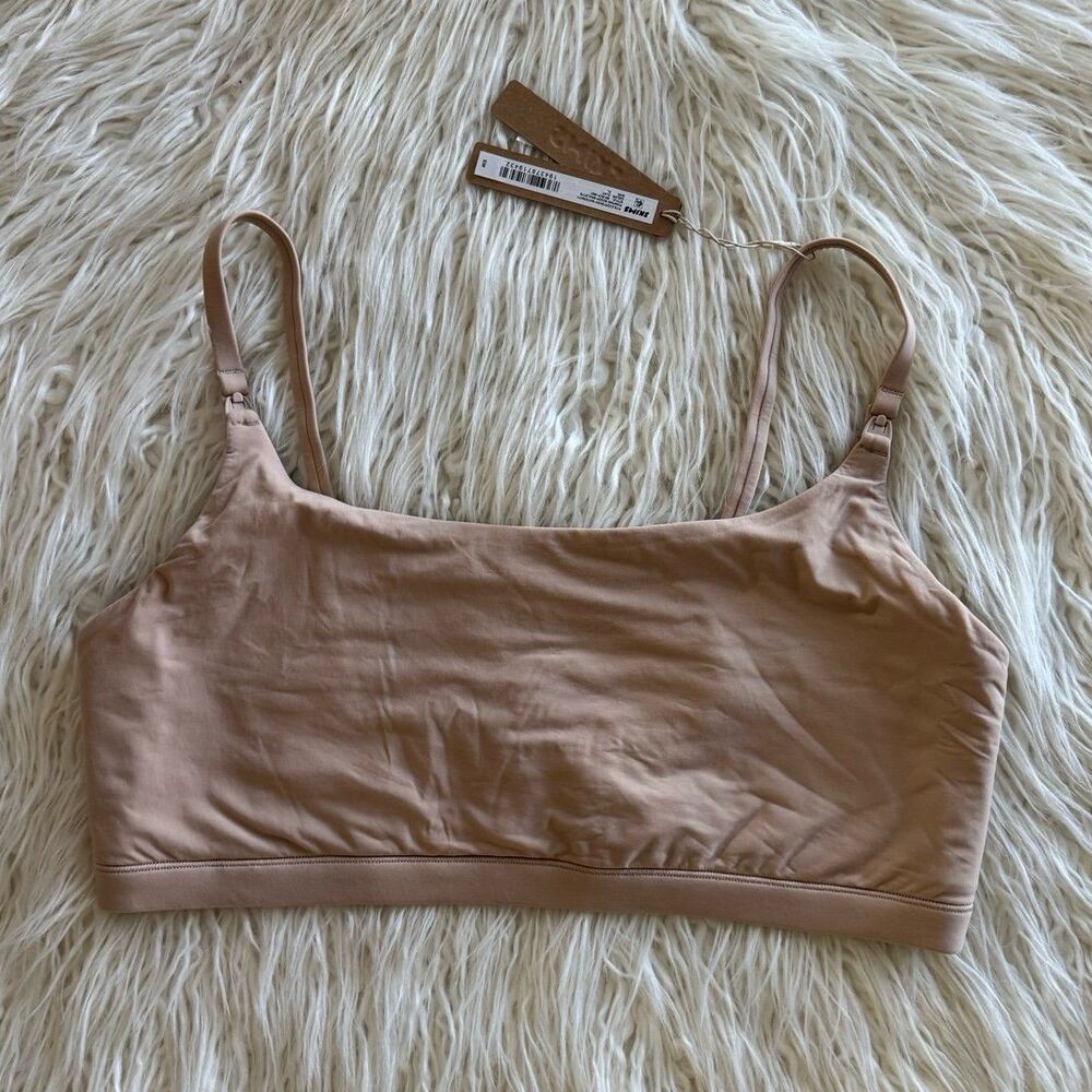 Skims Fits Everybody Maternity Pumping Scoop Bralette Clay Size XL - Picture 4 of 11